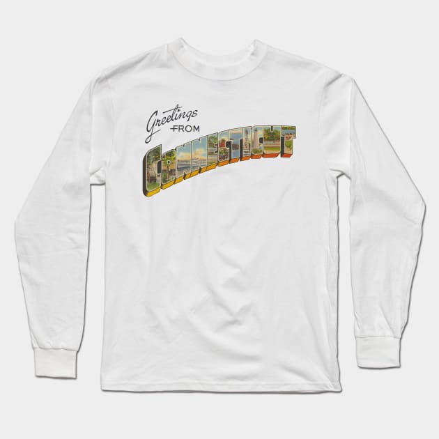 Greetings from Connecticut Long Sleeve T-Shirt by reapolo